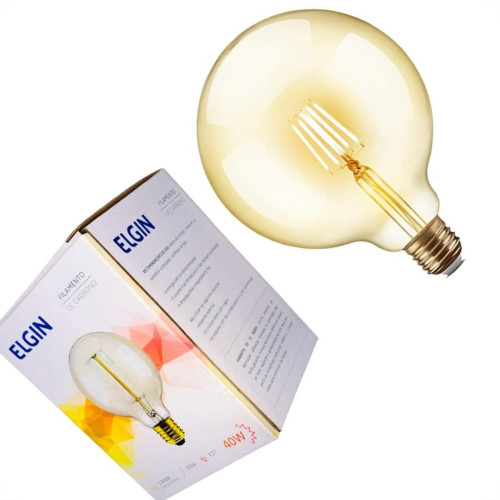 Lampada Filamento De Carbono Elgin G-95 40Wx220V. 2000K Lampada Filamento De Carbono Elgin G-95 40Wx220V. 2000K