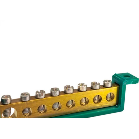 Barramento Steck Terra 8 Terminais Verde - Sbt8