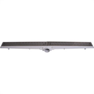 Ralo Linear Com Grelha Inox Luxo Estrela Com Sifao Removivel 5Cm X 70Cm