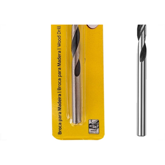 Broca Aco Carbono Madeira Tramontina 3 Pontas 7Mm - 43143/107 Broca Aco Carbono Madeira Tramontina 3 Pontas 7Mm - 43143/107