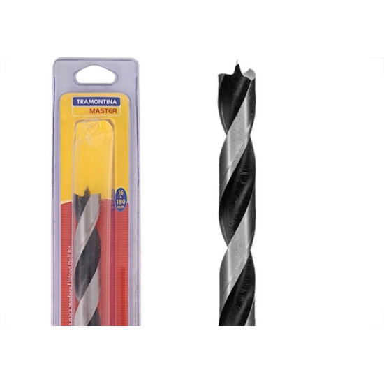 Broca Aco Carbono Madeira Tramontina 3 Pontas 16Mm - 43143/116