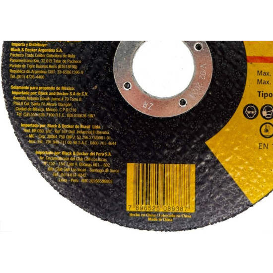 Disco Corte Ferro Stanley 4.1/2''X1/8''X7/8''