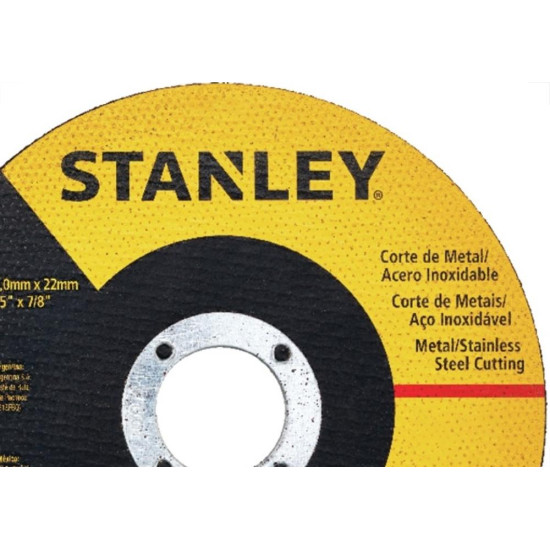 Disco Aco Inox Stanley 4.1/2''X1/25''X7/8'' - Fino 1,0Mm Disco Aco Inox Stanley 4.1/2''X1/25''X7/8'' - Fino 1,0Mm