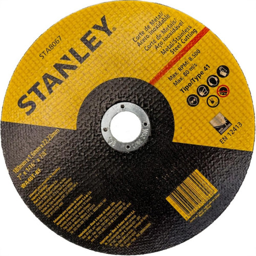 Disco Aco Inox Stanley 7''X1/16''X7/8'' - Fino 1,6Mm Disco Aco Inox Stanley 7''X1/16''X7/8'' - Fino 1,6Mm