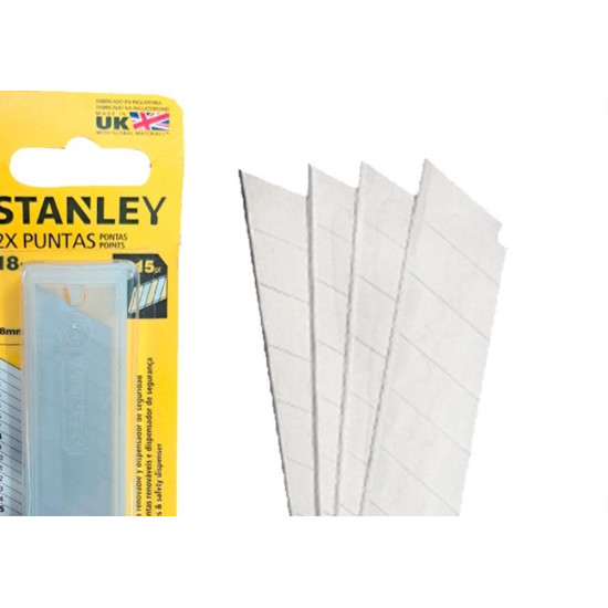 Lamina Estilete Larga Stanley 18Mm Com 10 Pecas Lamina Estilete Larga Stanley 18Mm Com 10 Pecas