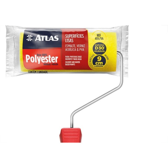 Rolo De Poliester Atlas Amarelo 406 - 9Cm Rolo De Poliester Atlas Amarelo 406 - 9Cm