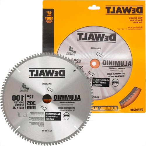 Disco De Serra Meia Esquadria Dewalt Para Aluminio 12'' 100 Dentes