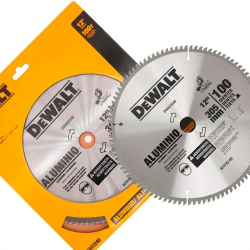 Disco De Serra Meia Esquadria Dewalt Para Aluminio 12'' 100 Dentes