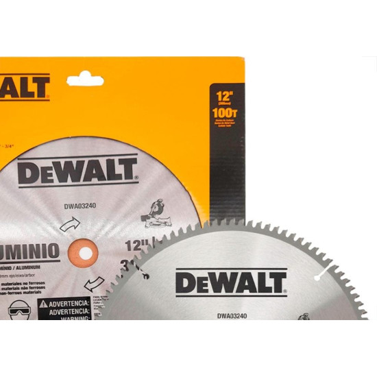 Disco De Serra Meia Esquadria Dewalt Para Aluminio 12'' 100 Dentes