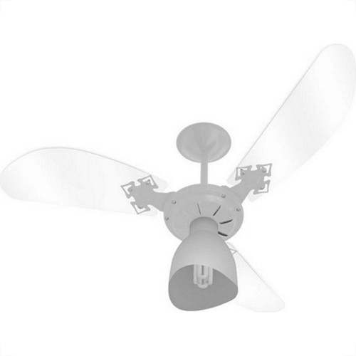 Ventilador Teto Venti-Delta 3 Pas Newcristal Light Branco 127V.