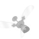 Ventilador Teto Venti-Delta 3 Pas Newcristal Light Branco 127V.
