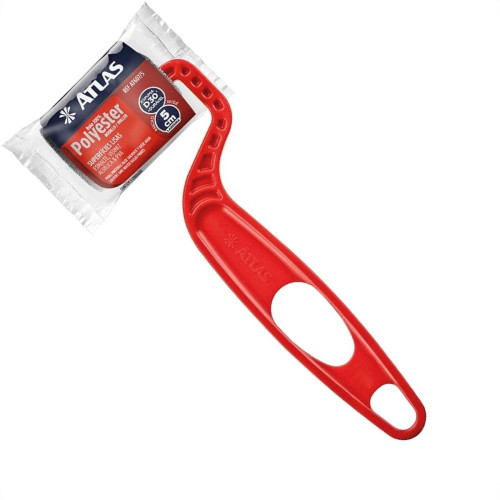 Rolo De Poliester Atlas Cinza 5Cm - At607/5 - Kit C/12 Pecas Rolo De Poliester Atlas Cinza 5Cm - At607/5 - Kit C/12 Pecas