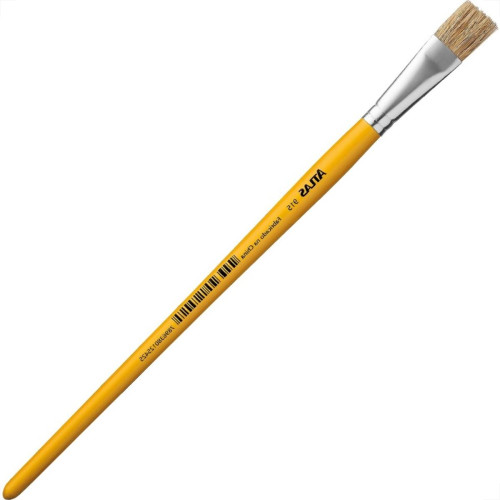 Pincel Ponta Chata Atlas 915/ 0 - 0 - Kit C/12 Pecas