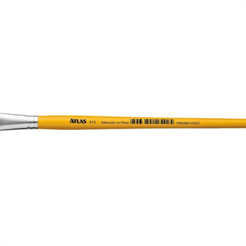 Pincel Ponta Chata Atlas 915/ 0 - 0 - Kit C/12 Pecas