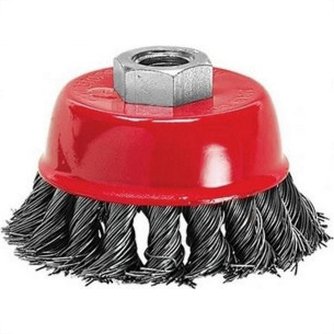 Escova De Aco Copo Para Furadeira Mtx Torcida 100Mm