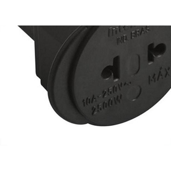 Pino Adaptador Interneed Universal 10A. Preto 37835 - Kit C/10 Pecas Pino Adaptador Interneed Universal 10A. Preto 37835 - Kit C/10 Pecas