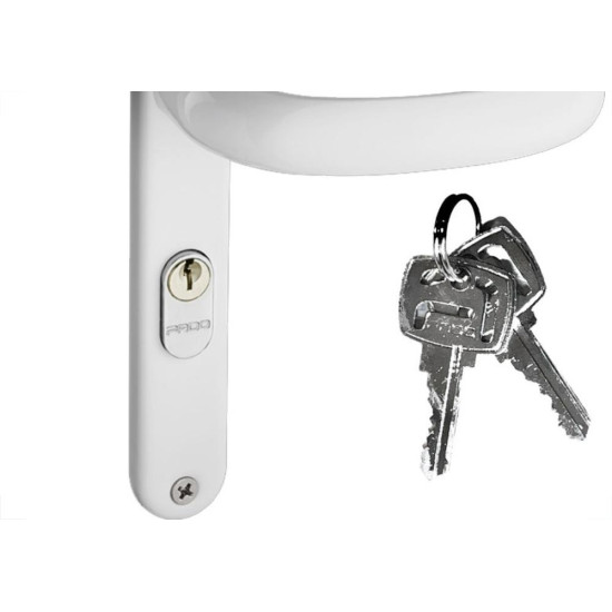 Fechadura Pado Concept Zamac Perfil 603 Externa Estreita Branca Fechadura Pado Concept Zamac Perfil 603 Externa Estreita Branca