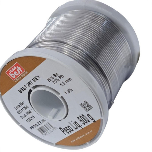 Solda Best Carretel 1,5Mm 267Mey - 500Gr. Marrom 153213 Solda Best Carretel 1,5Mm 267Mey - 500Gr. Marrom 153213
