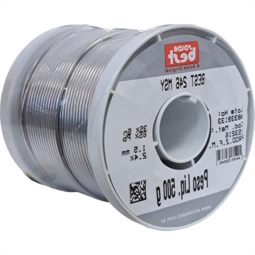 Solda Best Carretel 1,5Mm 246Msy - 500Gr. Cinza/Verde 153216 Solda Best Carretel 1,5Mm 246Msy - 500Gr. Cinza/Verde 153216