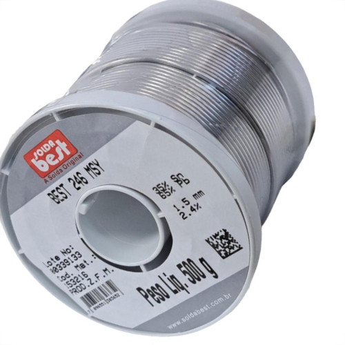 Solda Best Carretel 1,5Mm 246Msy - 500Gr. Cinza/Verde 153216 Solda Best Carretel 1,5Mm 246Msy - 500Gr. Cinza/Verde 153216