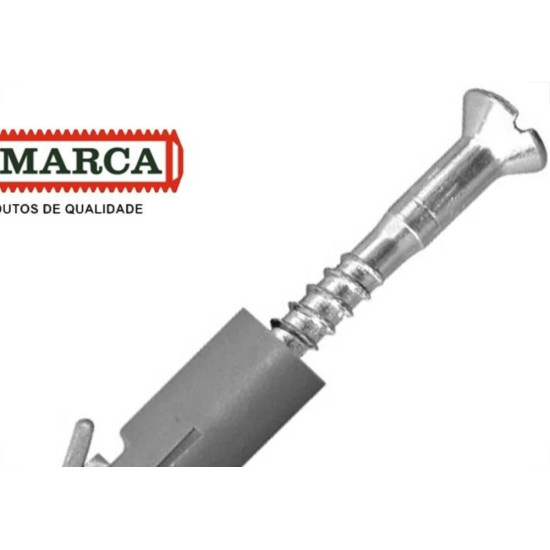 Parafuso Com Bucha 5 Cabeca Chata Reta Pacote Com 200 Pecas Jomarca (2,8 X 25Mm)