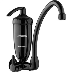 Torneira Bica Movel Filtro Abs Parede Lorenzetti Acquabella Preta