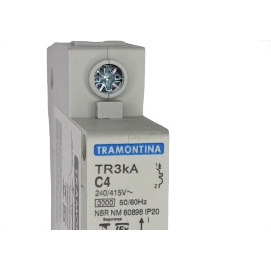 Disjuntor Tramontina ''Din'' Unipolar 4A. C Disjuntor Tramontina ''Din'' Unipolar 4A. C