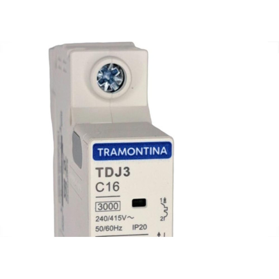 Disjuntor Tramontina ''Din'' Unipolar 16A. C Disjuntor Tramontina ''Din'' Unipolar 16A. C