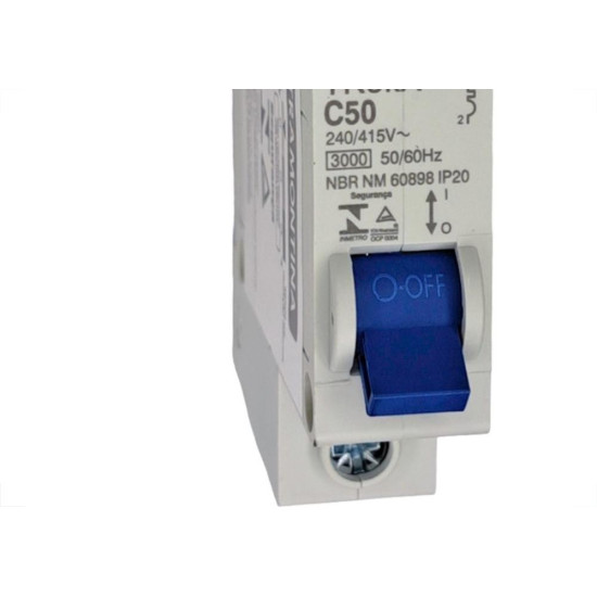 Disjuntor Tramontina ''Din'' Unipolar 50A. C
