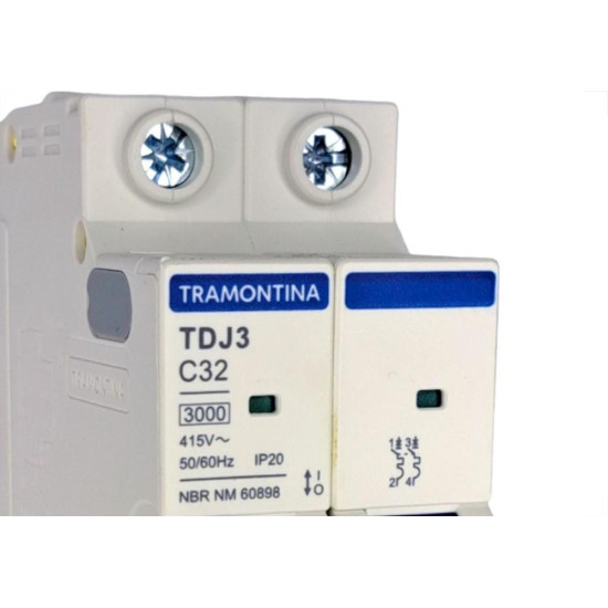 Disjuntor Tramontina ''Din'' Bipolar 32A. C Disjuntor Tramontina ''Din'' Bipolar 32A. C