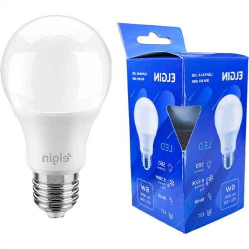 Lampada Led Bulbo Elgin A60 - 6W. 6500K. - Kit C/10 Pecas Lampada Led Bulbo Elgin A60 - 6W. 6500K. - Kit C/10 Pecas