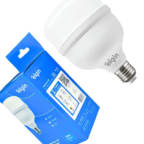 Lampada Led Alta Potencia Elgin 30W. 2.400Lm Bivolt 6500K. - E27 Lampada Led Alta Potencia Elgin 30W. 2.400Lm Bivolt 6500K. - E27