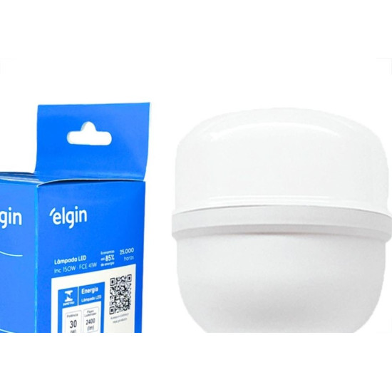 Lampada Led Alta Potencia Elgin 30W. 2.400Lm Bivolt 6500K. - E27 Lampada Led Alta Potencia Elgin 30W. 2.400Lm Bivolt 6500K. - E27