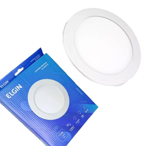 Plafon Led Embutir Elgin Redondo 12W. 960Lm. 6500K. Bivolt Branco Plafon Led Embutir Elgin Redondo 12W. 960Lm. 6500K. Bivolt Branco