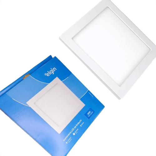 Plafon Led Embutir Elgin Quadrado 24W. 1920Lm. 6500K. Bivolt Branco Plafon Led Embutir Elgin Quadrado 24W. 1920Lm. 6500K. Bivolt Branco