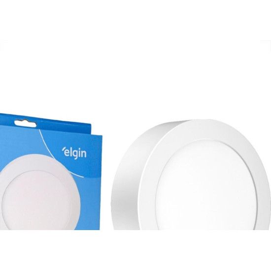 Plafon Led Sobrepor Elgin Redondo 18W. 1440Lm. 6500K. Bivolt Branco Plafon Led Sobrepor Elgin Redondo 18W. 1440Lm. 6500K. Bivolt Branco