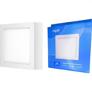 Plafon Led Sobrepor Elgin Quadrado 18W. 1440Lm. 6500K. Bivolt Branco