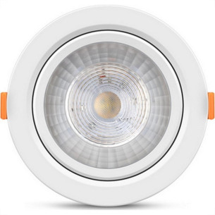 Spot Com Lampada Dicroica Led Elgin 5W. Redondo Branco Bivolt 3000K.