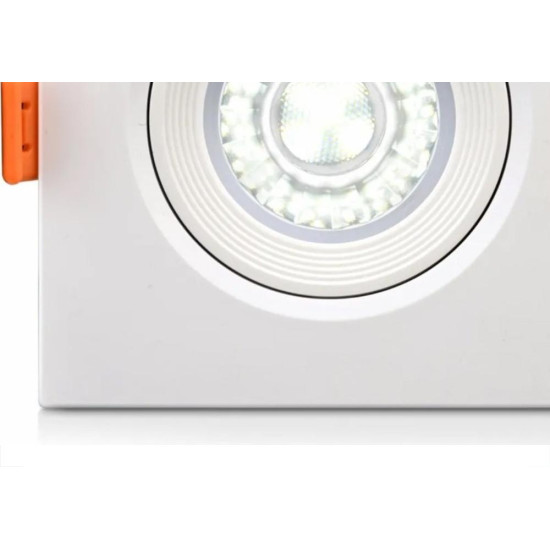 Spot Com Lampada Dicroica Led Elgin 5W. Quadrado Ip20 Mr16 Movel Branco Bivolt 400Lm 3000K. Spot Com Lampada Dicroica Led Elgin 5W. Quadrado Ip20 Mr16 Movel Branco Bivolt 400Lm 3000K.