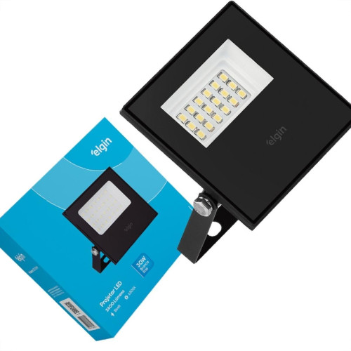 Refletor De Led Elgin 30W. 6500K. 2400Lm Ip66 Preto Bivolt Refletor De Led Elgin 30W. 6500K. 2400Lm Ip66 Preto Bivolt
