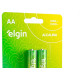 Pilha Elgin Alcalina Aa Pequena Cartela Com 2 Pecas - Lr6 - 1,5V.