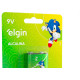 Pilha Elgin Alcalina Bateria 9V. Cartela Com 1 Peca - 6Lr61