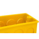 Caixinha De Luz Pvc Ivasa Amarela Orelha Pvc 4X2 - Kit C/100 Pecas