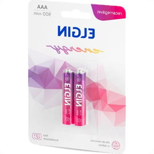 Pilha Elgin Recarregavel Aaa Palito Cartela Com 2 Pecas - 82168 Pilha Elgin Recarregavel Aaa Palito Cartela Com 2 Pecas - 82168
