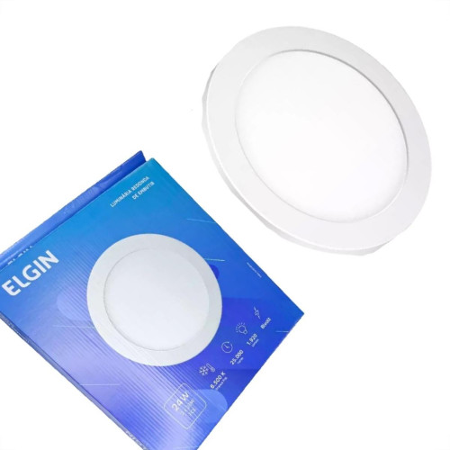 Plafon Led Embutir Elgin Redondo 24W. 1920Lm. 6500K. Bivolt Branco Plafon Led Embutir Elgin Redondo 24W. 1920Lm. 6500K. Bivolt Branco