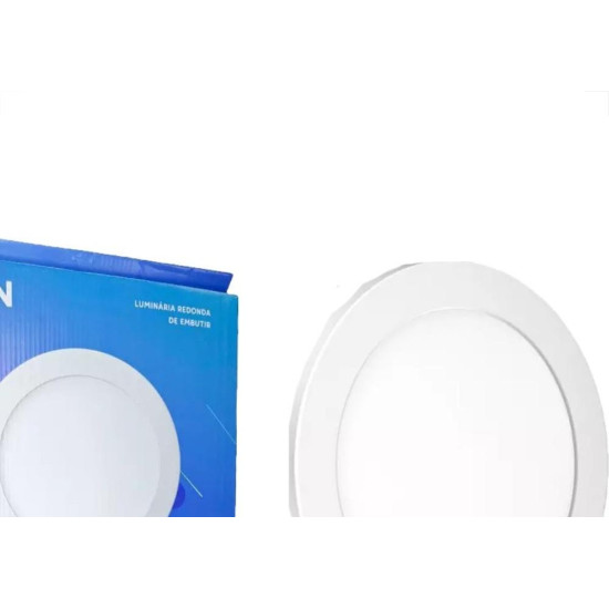 Plafon Led Embutir Elgin Redondo 24W. 1920Lm. 6500K. Bivolt Branco Plafon Led Embutir Elgin Redondo 24W. 1920Lm. 6500K. Bivolt Branco
