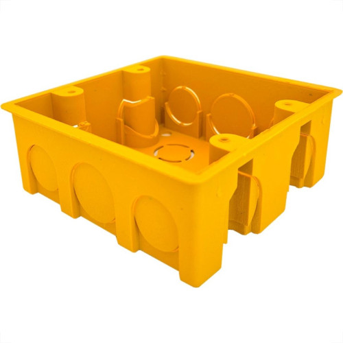 Caixinha De Luz Pvc Ivasa Amarela Orelha Pvc 4X4 - Kit C/50 Pecas Caixinha De Luz Pvc Ivasa Amarela Orelha Pvc 4X4 - Kit C/50 Pecas