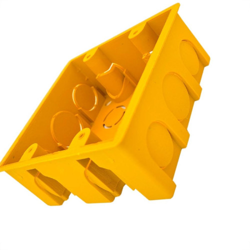 Caixinha De Luz Pvc Ivasa Amarela Orelha Pvc 4X4 - Kit C/50 Pecas Caixinha De Luz Pvc Ivasa Amarela Orelha Pvc 4X4 - Kit C/50 Pecas