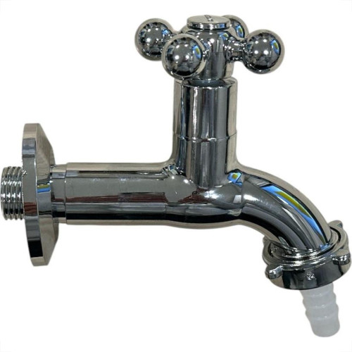 Torneira Jardim Metal Cromada Metrox 1130 Longa - C-33 - 1/2'' - Lite - 1/4 Volta