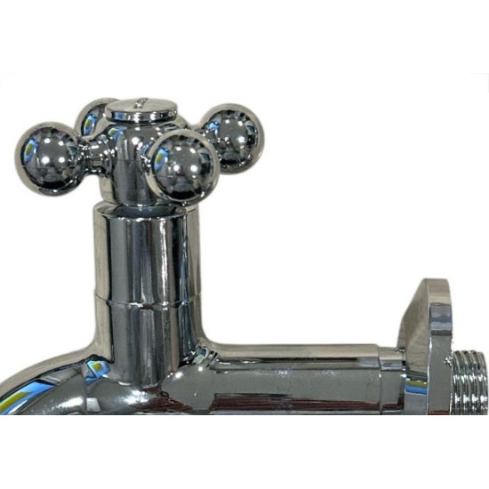 Torneira Jardim Metal Cromada Metrox 1130 Longa - C-33 - 1/2'' - Lite - 1/4 Volta